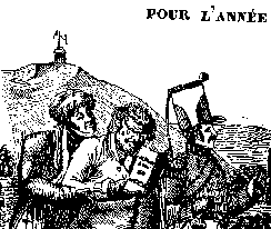 Le Mont Saint Quentin (couverture d'almanach vers 1830)